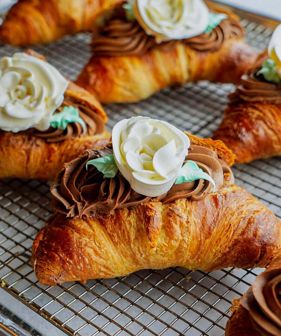 Croissants stuffed with goodness.